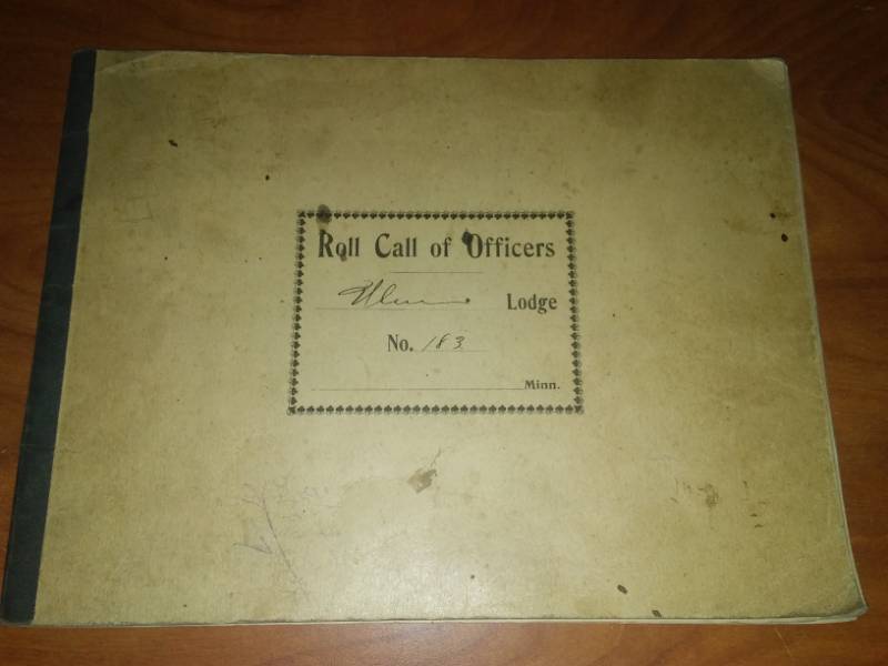 lot 107 image: Ulen MN Lodge book 1907 - 1912.