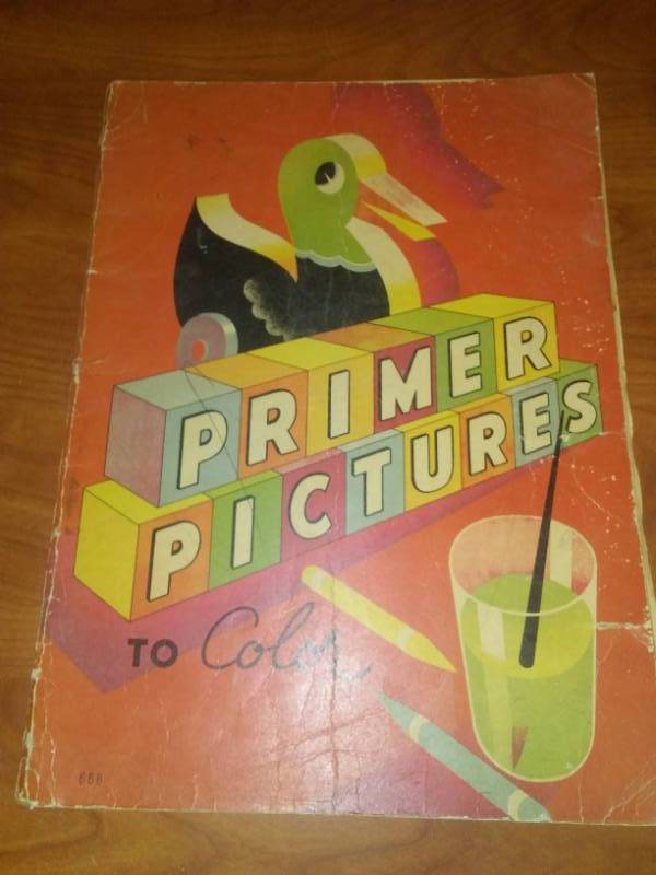 lot 114 image: Primer pictures coloring book 1938