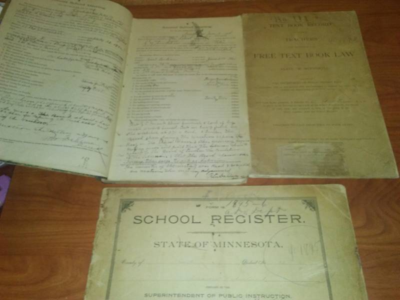 lot 119 image: School records of Isanti 1895 to 1900.