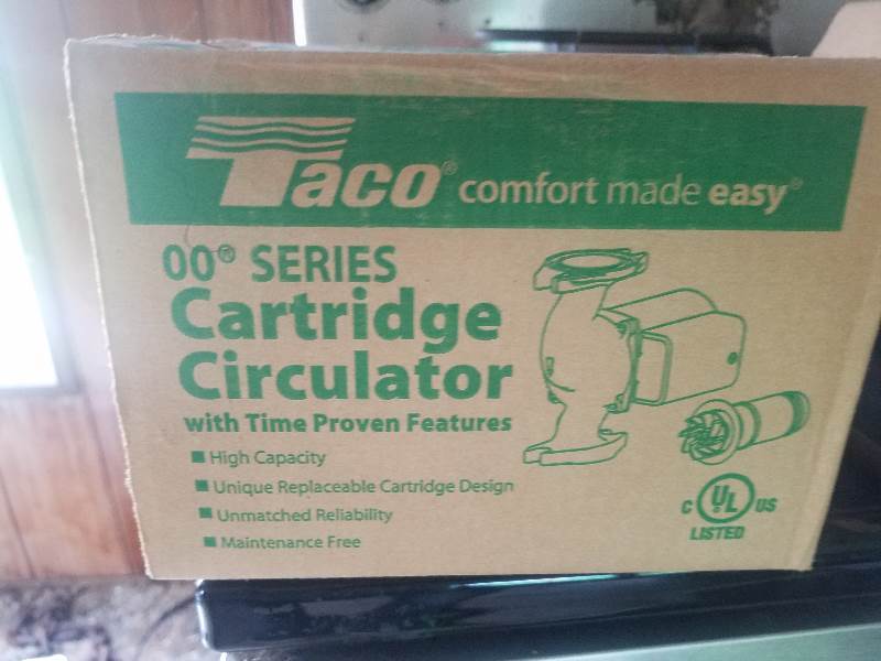 lot 37 image: Taco Cartridge Circulator Pump
