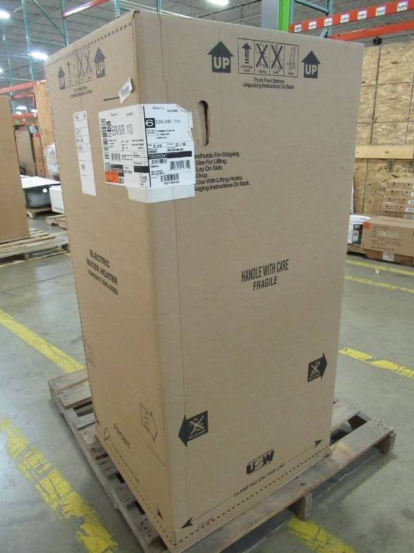 lot 12 image: American Water Heater 50 Gallon Short Standard Electric Water Heater. E6N-50R - NEW in BOX