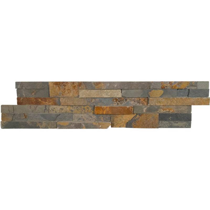 lot 76 image: 35 Cases of MSI Gold Rush Ledger Panel 6 in. x 24 in. Natural Slate Wall Tile (6 sq. ft.  case), LPNLSGLDRUS624