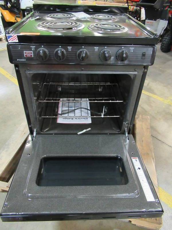 lot 158 image: Premier 24 Freestanding Electric Range in Black, ECK3X0BP01 - New out of box.
