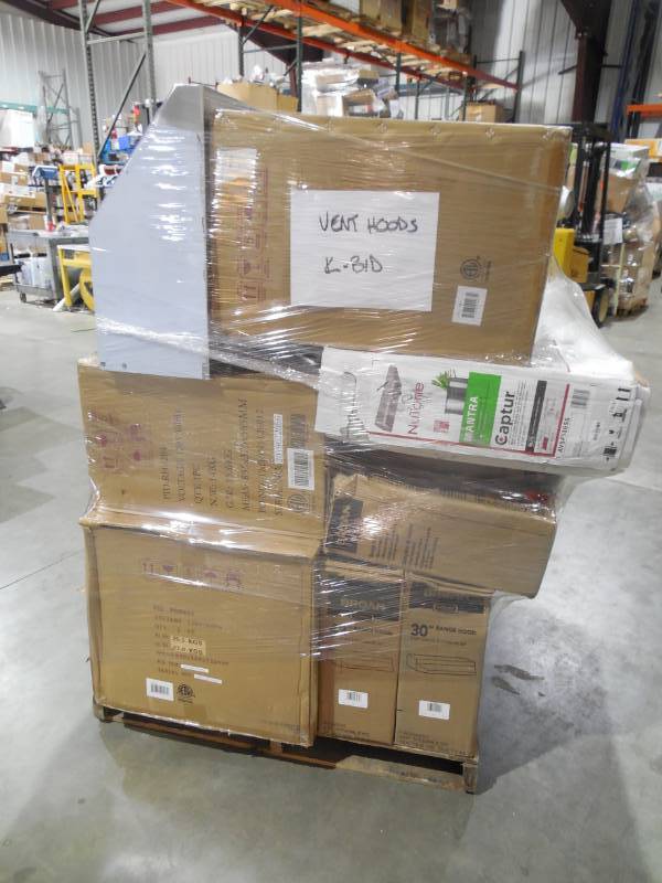 PALLET LOT OF RANGE HOODS
