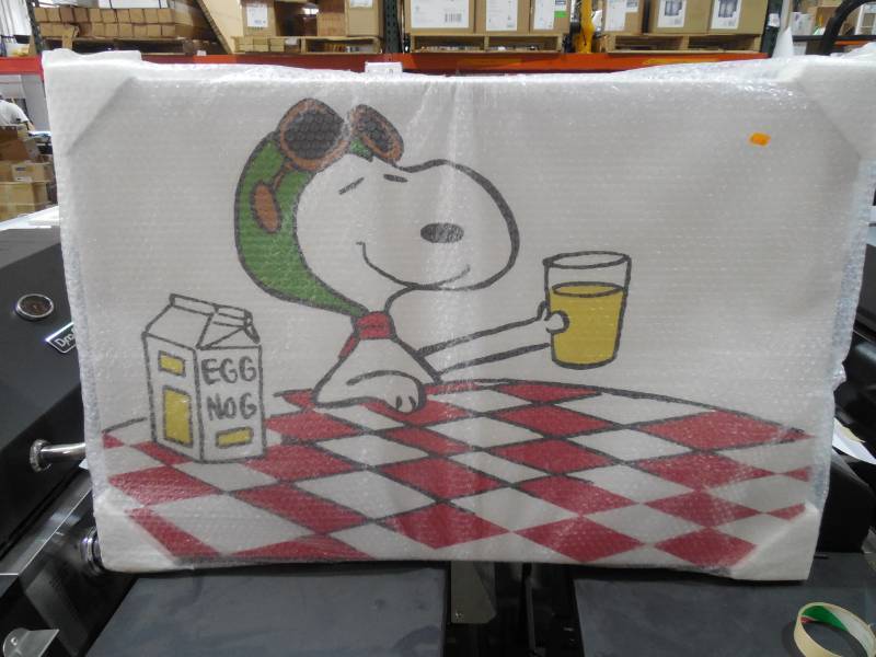 lot 53 image: Snoopy With Eggnog 3624 Inch Canvas Art