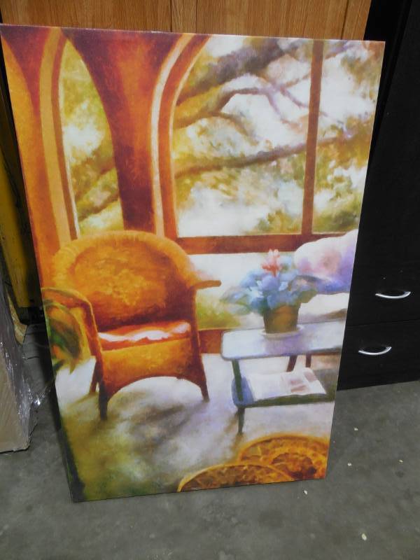 lot 55 image: 30 x 47 Living Room Setting Canvas Artwork Print
