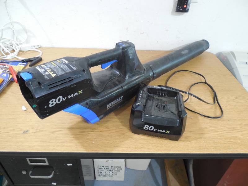 lot 15 image: Kobalt 80-Volt Lithium Ion 500-CFM 125-MPH Brushless Cordless Electric Leaf Blower (Battery Not Included)