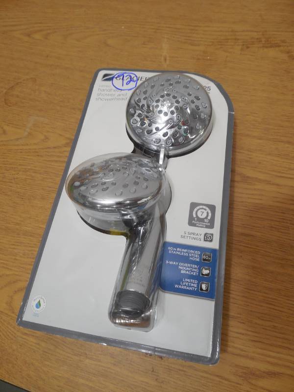 lot 72 image: Glacier Bay 5-Spray Hand Shower and Shower Head in Chrome
