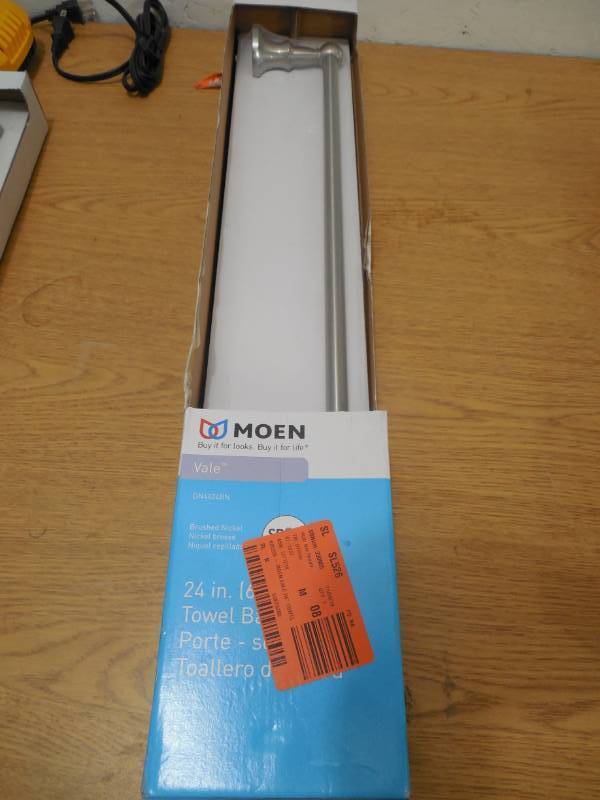lot 80 image: MOEN Vale 24 in. Towel Bar in Spot Resist Brushed Nickel
