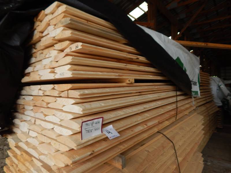 lot 4 image: 2 x 8 Pine Hand Hewn Tongue and Groove Siding