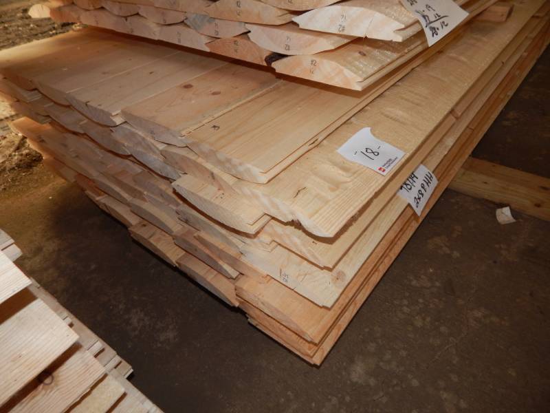 lot 18 image: 2 x 8 Pine Hand Hewn Tongue and Groove Siding