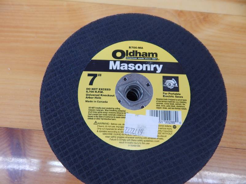 lot 38 image: 7 Masonry Blades