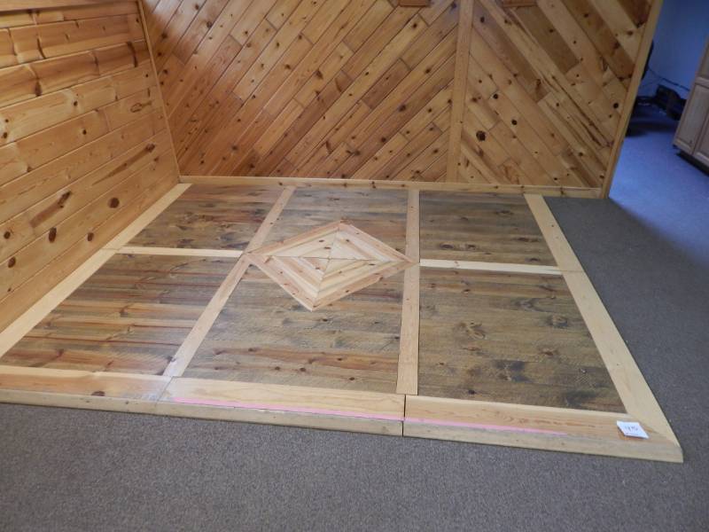 lot 95 image: Circle Sawn Floating Flooring sections. BRING HELP TO LOAD