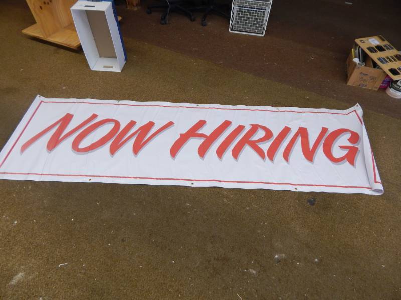 lot 112 image: Now Hiring Banner