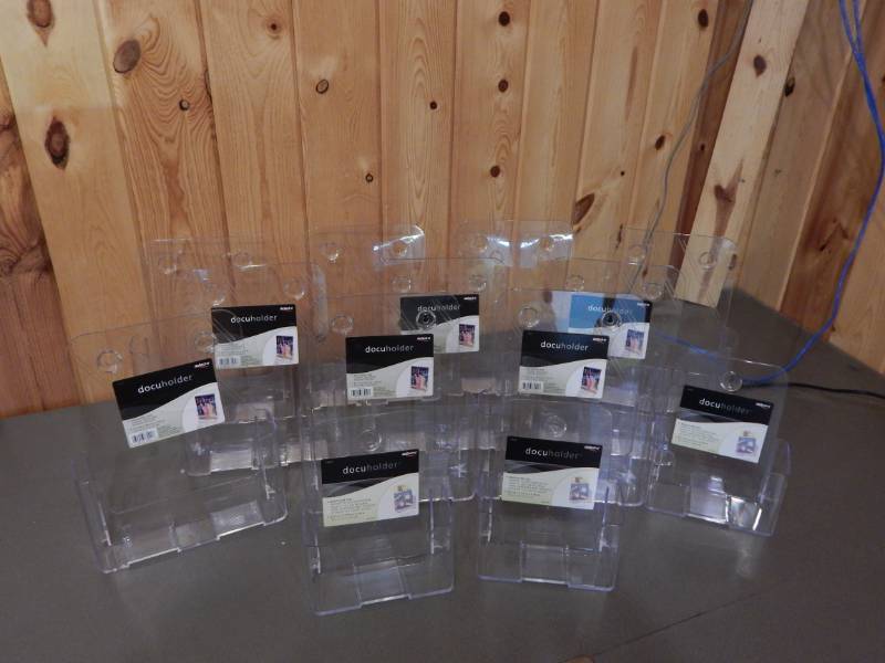 lot 123 image: Plastic brochure holders lot