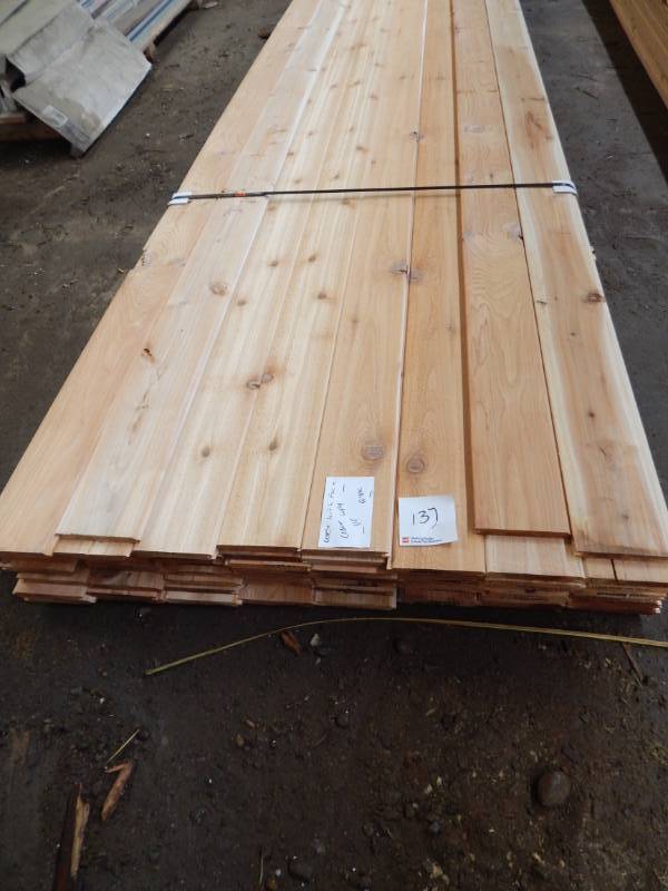 lot 137 image: 1 x 6 Tongue and Groove Cedar Paneling 14