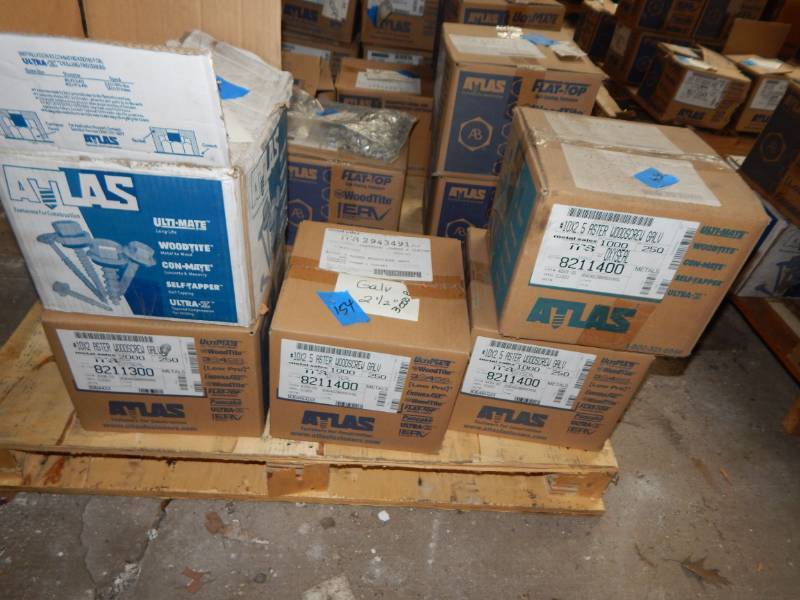 lot 154 image: Neoprene Washer screws Galvanized color, various lengths
