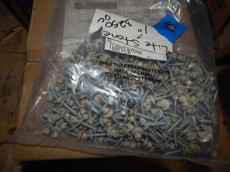 lot 155 image: Neoprene Washer screws Light Stone color, various lengths