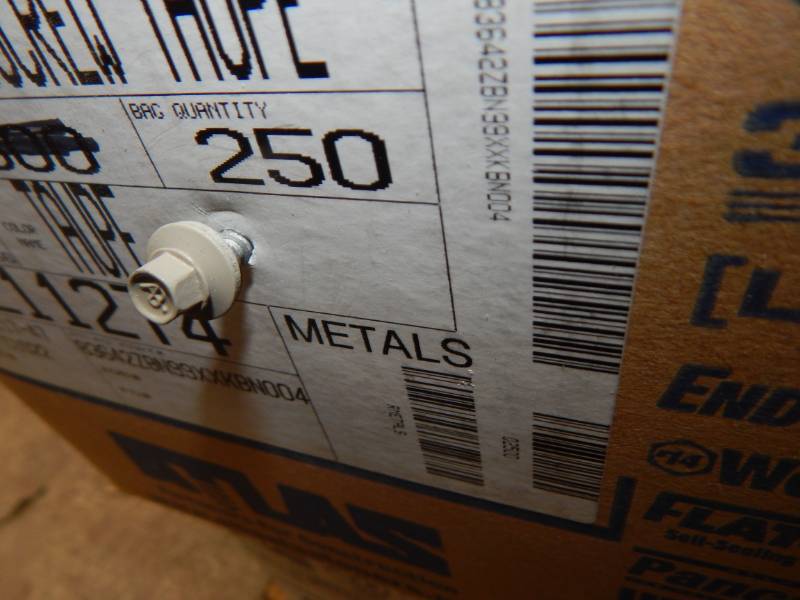 lot 161 image: Neoprene Washer screws Taupe color, various lengths
