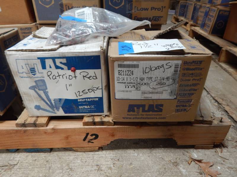 lot 162 image: Neoprene Washer screws Red color, various lengths