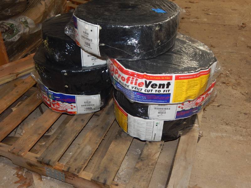 lot 165 image: Seven (7) rolls of Profile Vent Ridge Vent for Metal Roofing