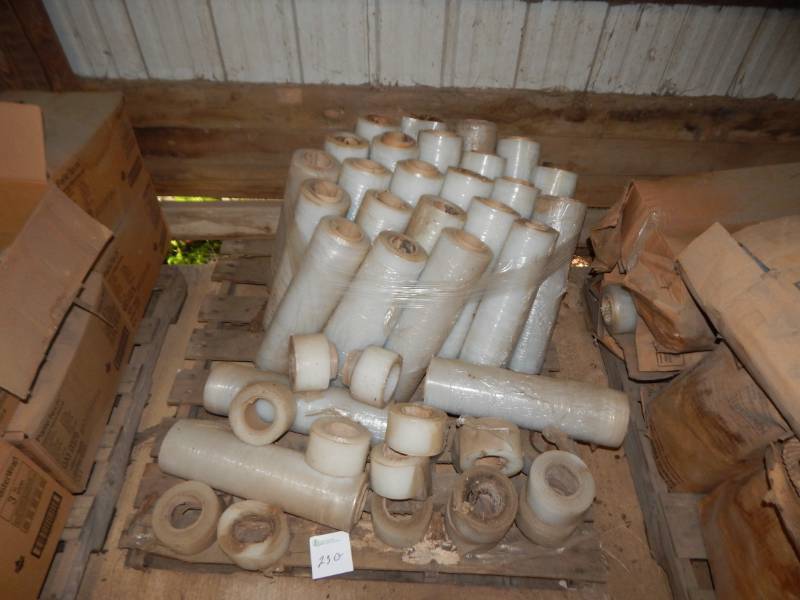 lot 230 image: Pallets of shrink wrap