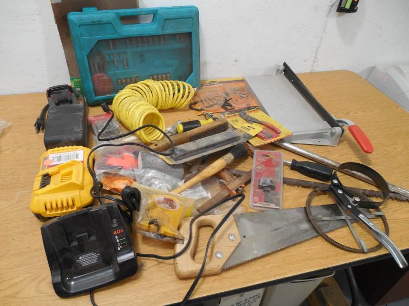 Huge Assorted Tool Lot With Tote