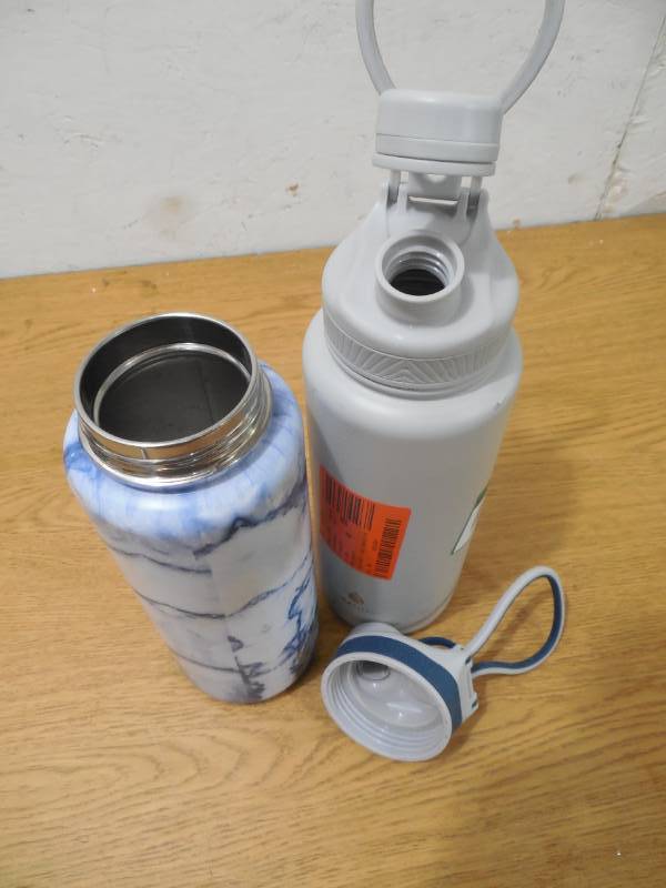 (2) Ranger Pro 40 oz. Blue Marble Stainless Steel Vacuum Insulated Bottle