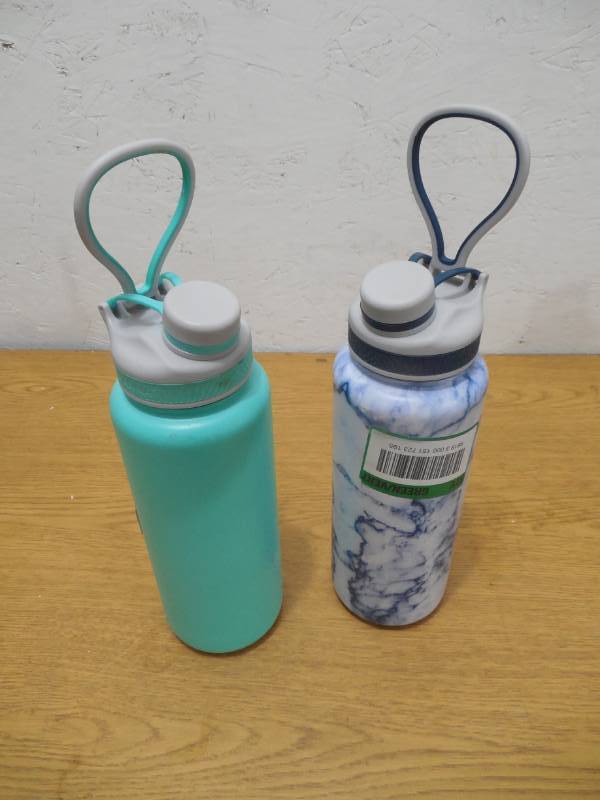 (2) Ranger Pro 40 oz. Blue Marble Stainless Steel Vacuum Insulated Bottle