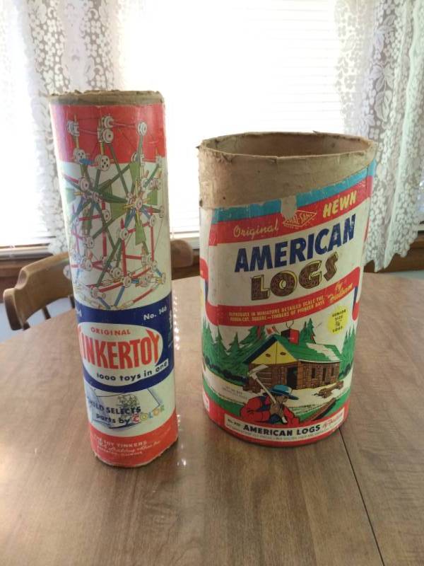 lot 5 image: Vintage Tinker Toys & American Logs