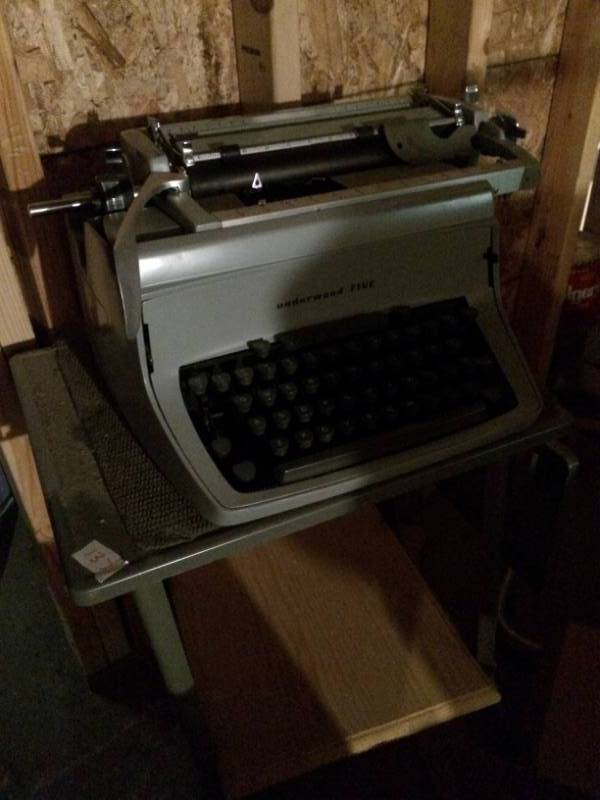 lot 137 image: Manual Typewriter on Stand