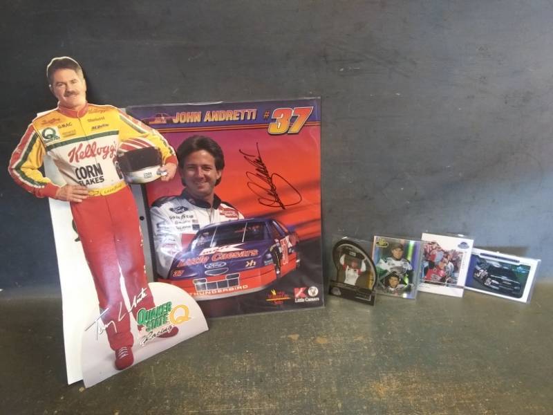lot 4 image: Racing Collectables with Andretti Autograph, Petty, Gordon, Earnhardt and More