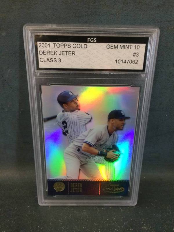 lot 51 image: GradedSlabbed Derek Jeter,Mickey Mantle with Reggie Jackson and Ted Williams