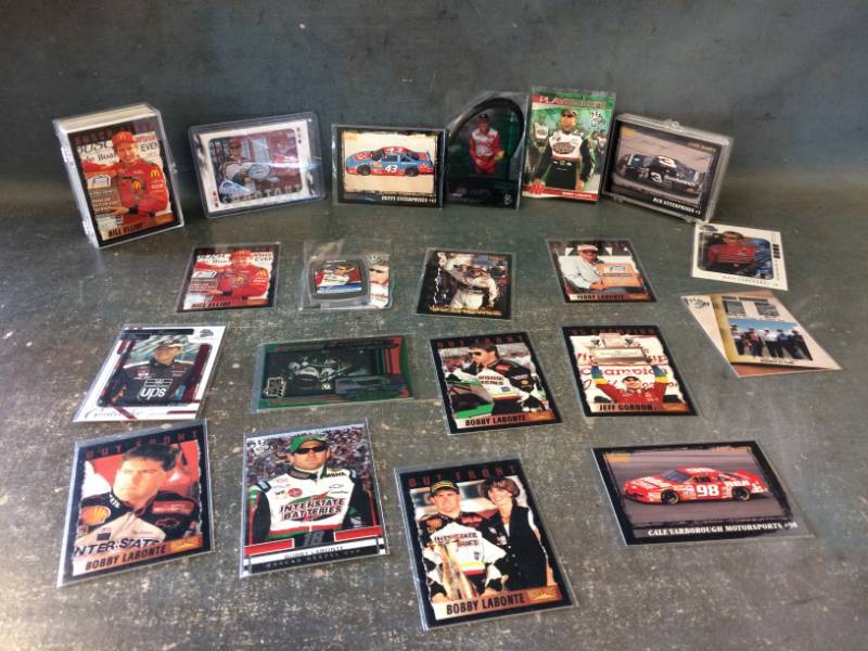 lot 43 image: Nascar Collectible Cards with Earnhardt wearing MN Wild Jersey