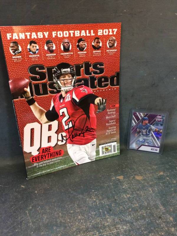 lot 44 image: Autographed Sports Items with Matt Ryan signed Magazine with COA