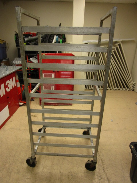 lot 727 image: STAINLESS STEEL RACK CART