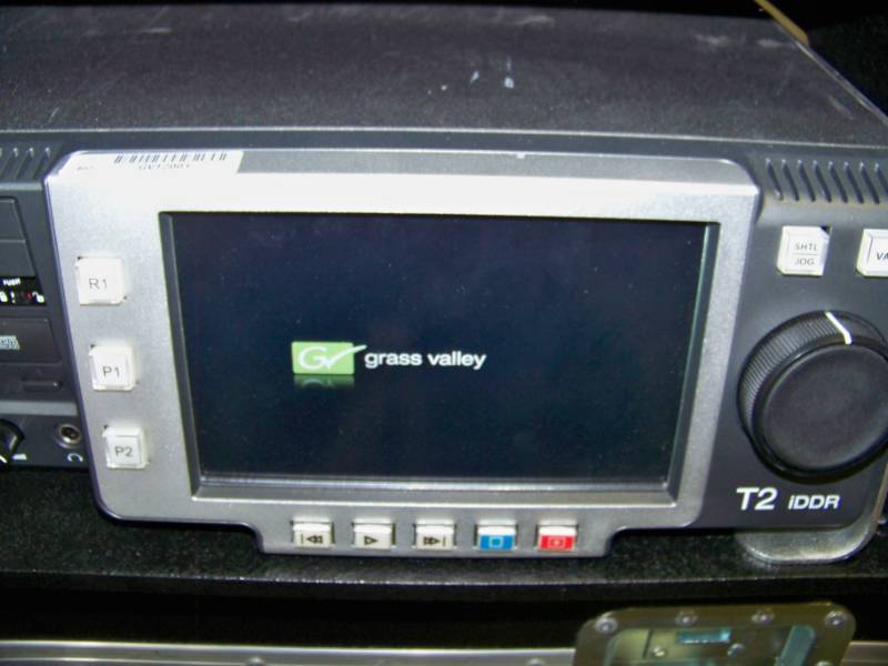 lot 2 image: GVG Grass Valley Group T2 iDDR Intelligent Digital Disk Recorder System w Heavy Duty Rolling Case