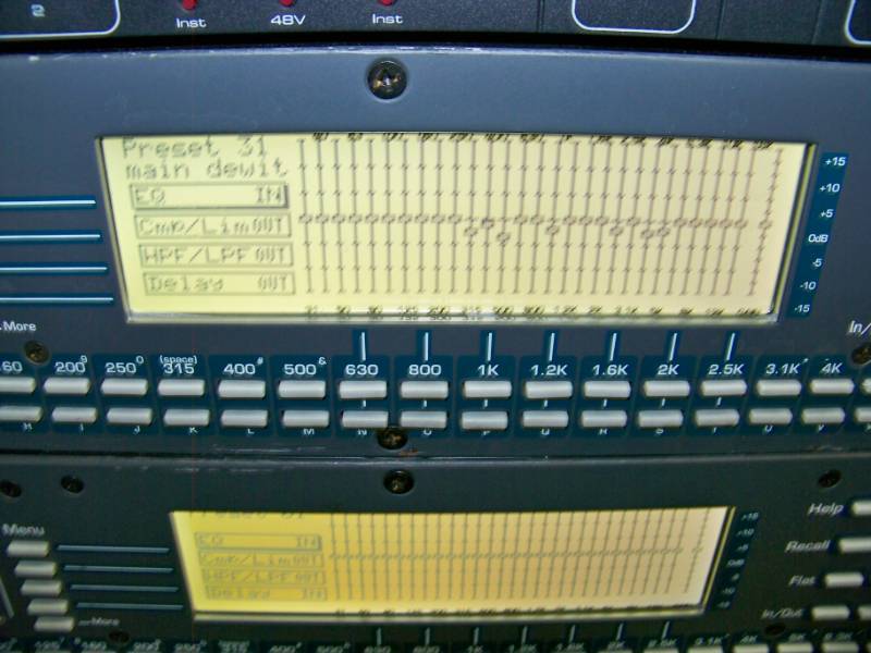 lot 38 image: Lot of 2 Ashly Protea 4.24G 4-Channel 24-Bit Graphic Equalizer EQ & FocusRite Saphire PRO 14