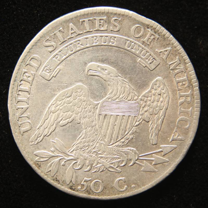 lot 03 image: 1810 US BUST SILVER HALF DOLLAR XF