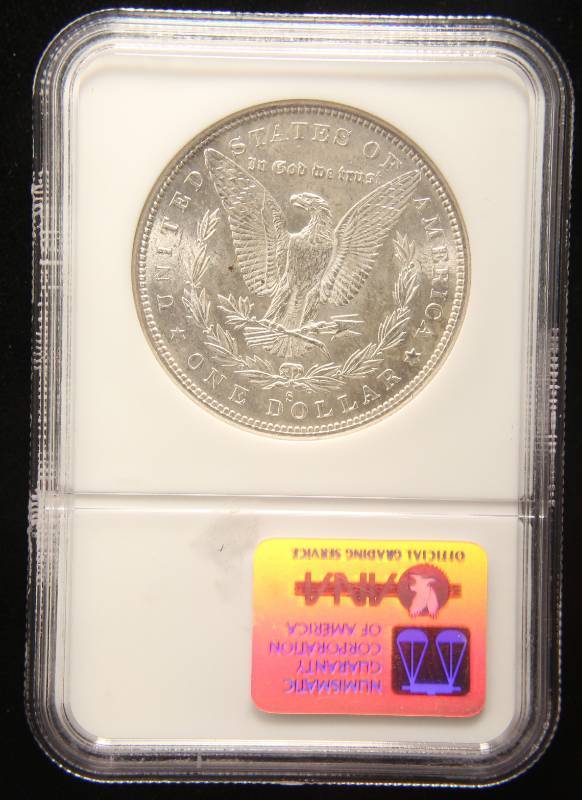 lot 04 image: 1880-S MORGAN SILVER DOLLAR MS64 NGC