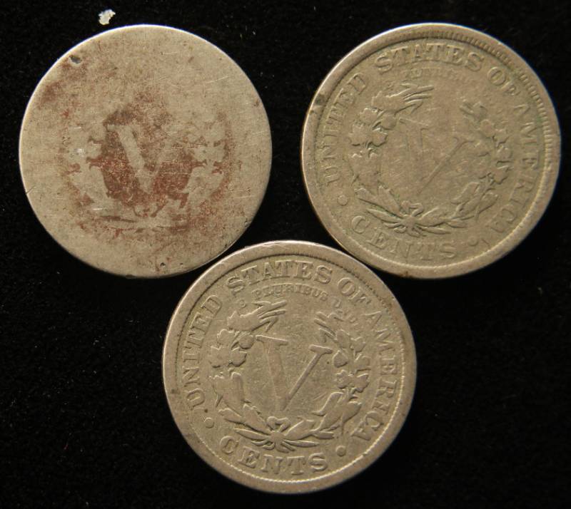 lot 14 image: 3 LIBERTY NICKELS 1897 1907 1911