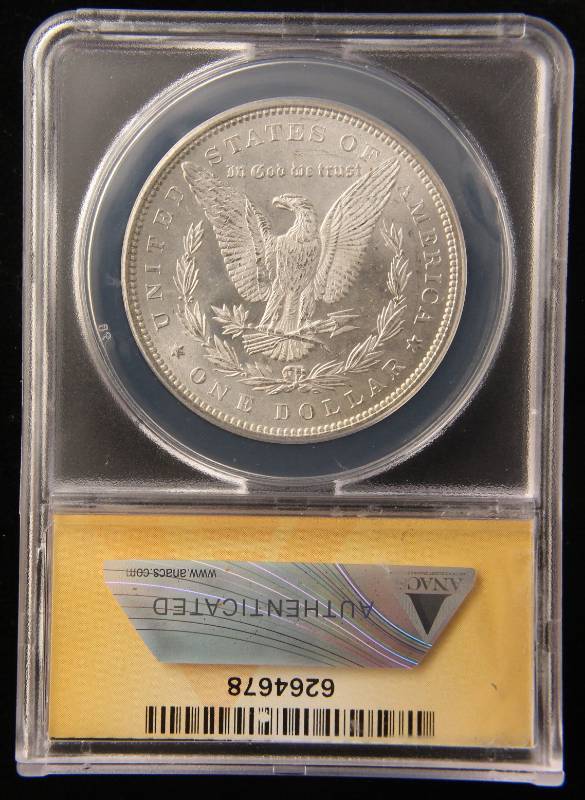 lot 31 image: 1883 MORGAN SILVER DOLLAR MS63 ANACS