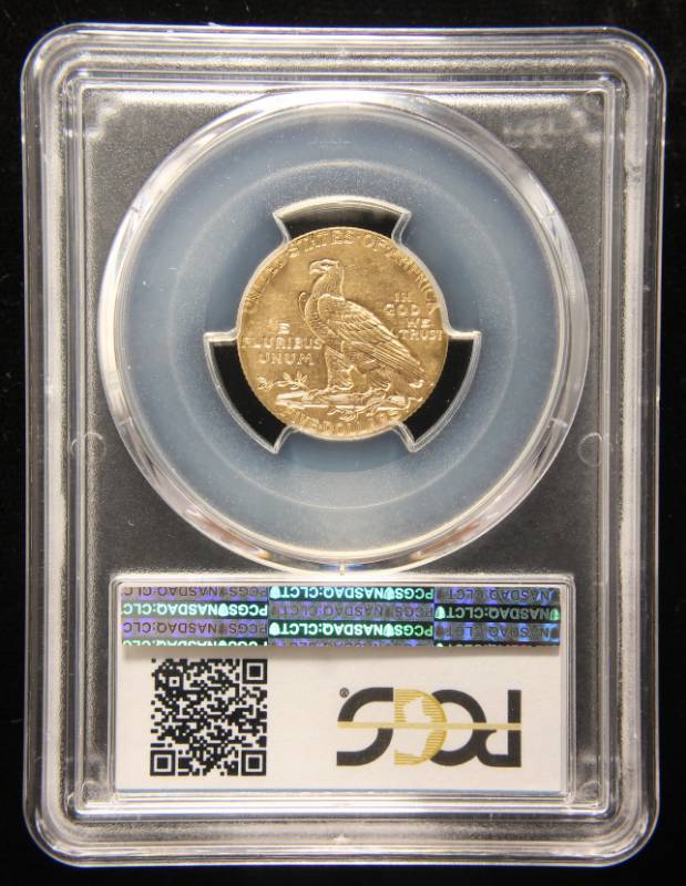 lot 09-A image: 1915 US $5 GOLD INDIAN MS61 PCGS