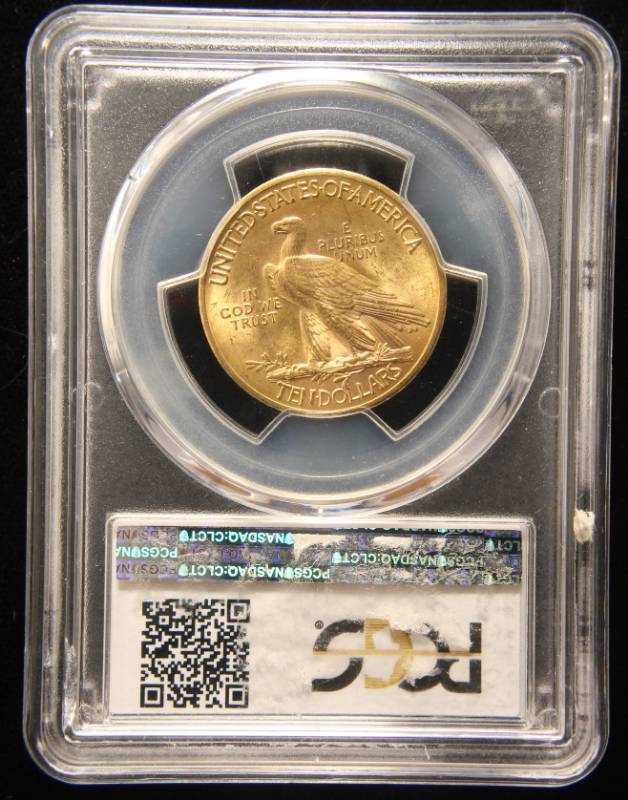 lot 02-A image: 1926 US $10 GOLD INDIAN MS63 PCGS