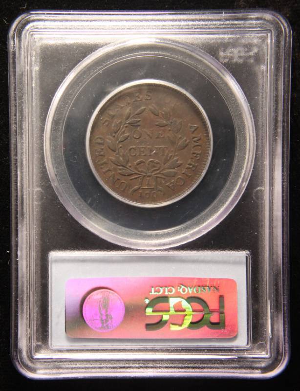 lot 07-A image: 1802 US LARGE CENT XF45 PCGS RARE COIN