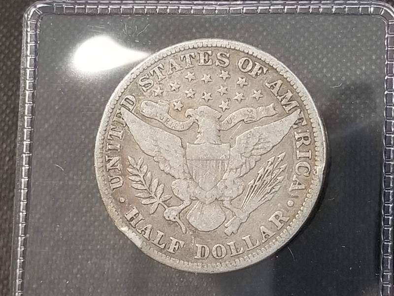lot 09-C image: 1897 BARBER SILVER HALF DOLLAR
