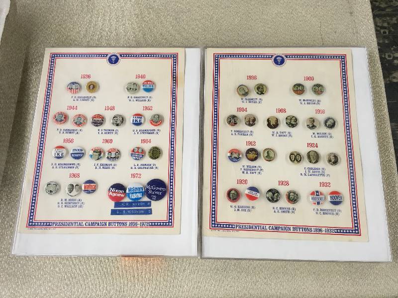 lot 141 image: 1936-1972 & 1896-1932 Presidential Campaign Buttons