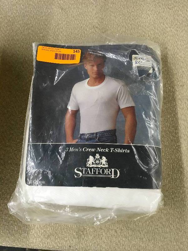 lot 145 image: 3 Stafford Mens Crew Neck T- Shirts Size Small