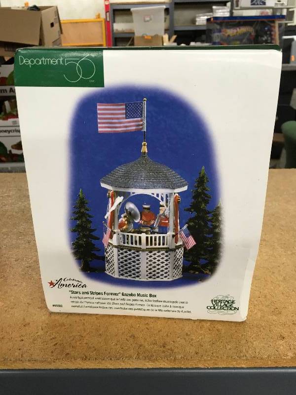 lot 168 image: Stars & Stripes Forever Gazebo Music Box