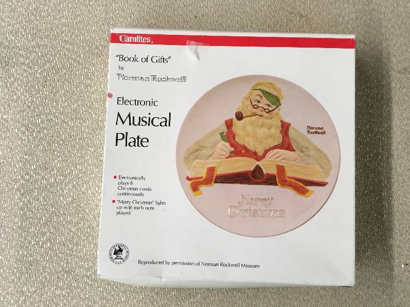 lot 181 image: Norman Rockwell Book Of Gifts Electronic Musical Plate